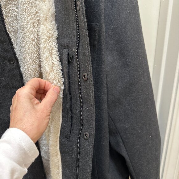 G.H. Bass & Co. Men's Wool Blend Sherpa Lined Jacket Coat Size XXL Gray Warm NEW - Picture 8 of 16